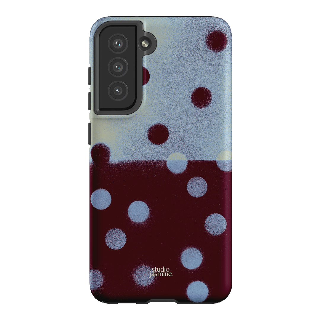 Plum Polka Dot Printed Phone Cases Samsung Galaxy S21 FE / Armoured by Jasmine Dowling - The Dairy