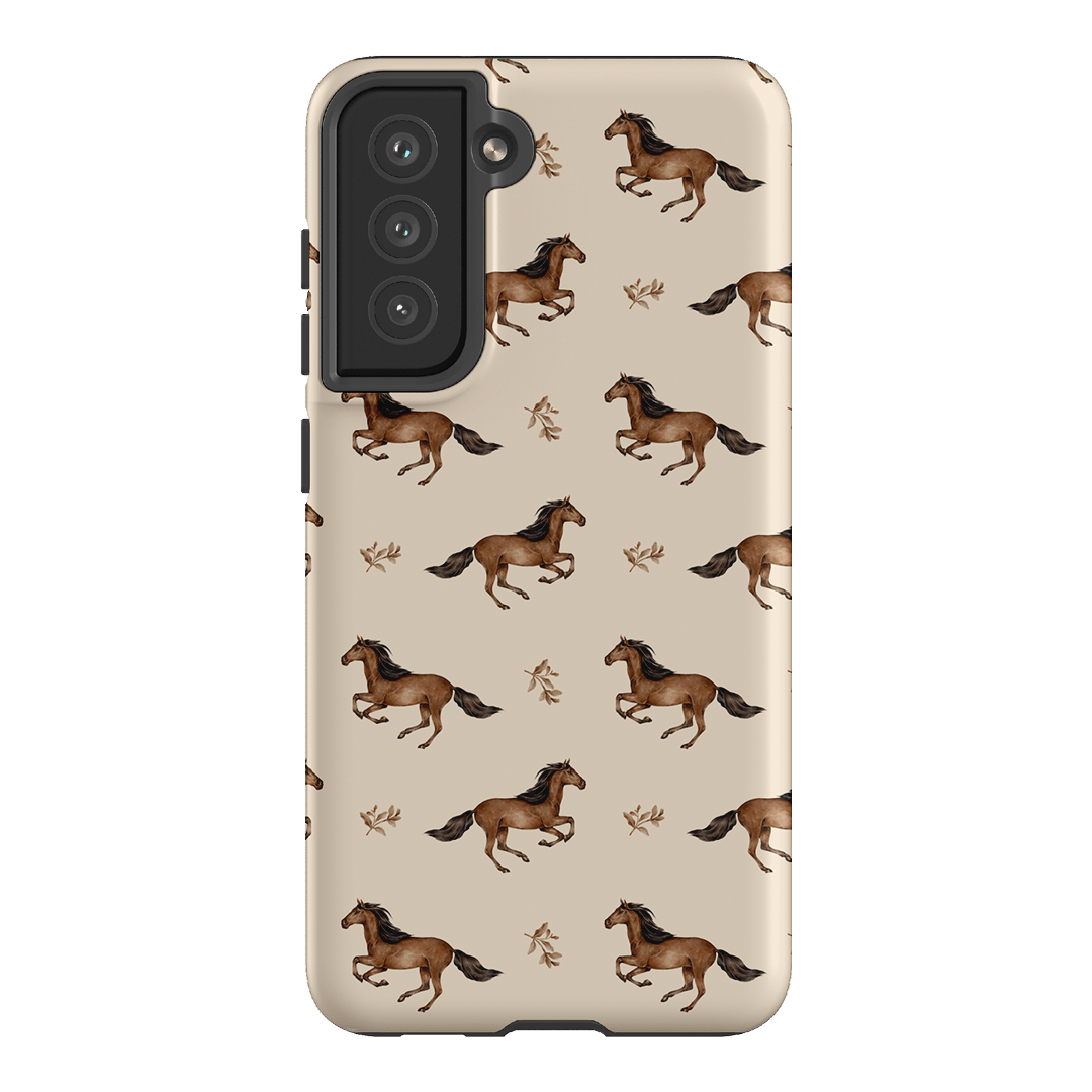 Running Horse Printed Phone Cases Samsung Galaxy S21 FE / Armoured by Kasiags Art - The Dairy