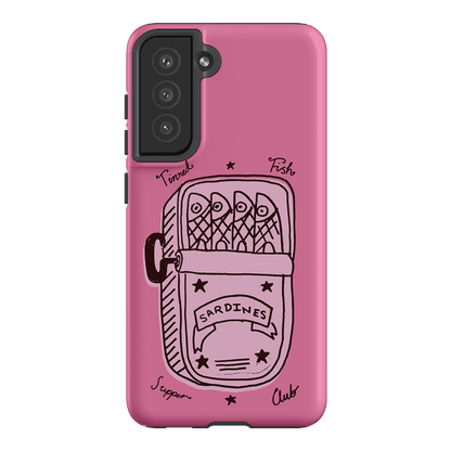Sardine Social Pink Printed Phone Cases Samsung Galaxy S21 FE / Armoured by The Dairy - The Dairy