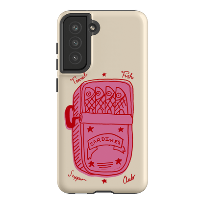 Sardine Social Red Printed Phone Cases Samsung Galaxy S21 FE / Armoured by The Dairy - The Dairy