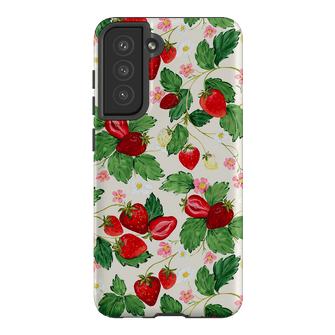 Strawberry Patch Printed Phone Cases Samsung Galaxy S21 FE / Armoured by Ellie Mae - The Dairy