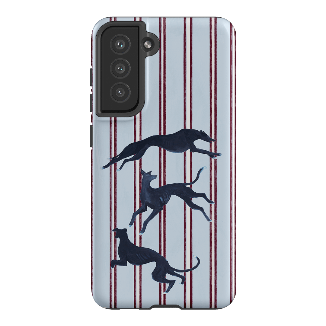 Stripey Hounds Printed Phone Cases Samsung Galaxy S21 FE / Armoured by Lisa Hu - The Dairy