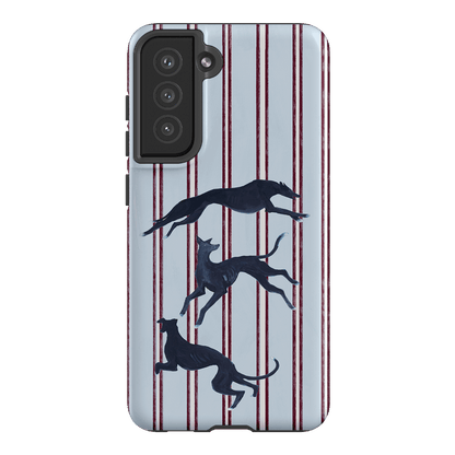 Stripey Hounds Printed Phone Cases Samsung Galaxy S21 FE / Armoured by Lisa Hu - The Dairy