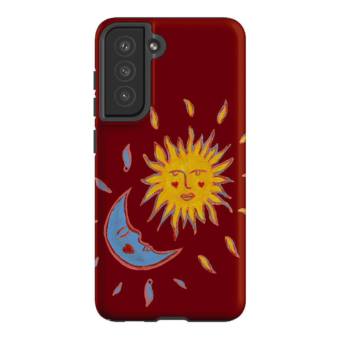Sun & Moon Red Printed Phone Cases Samsung Galaxy S21 FE / Armoured by BG. Studio - The Dairy