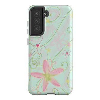 Swirl Blue Printed Phone Cases Samsung Galaxy S21 FE / Armoured by Kayla Carr - The Dairy