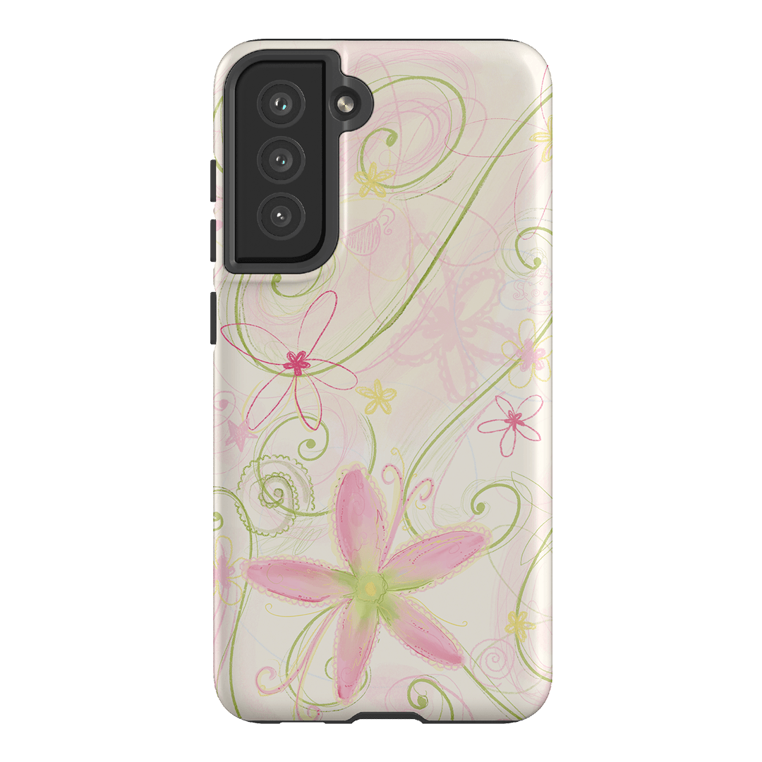 Swirl Pink Printed Phone Cases Samsung Galaxy S21 FE / Armoured by Kayla Carr - The Dairy