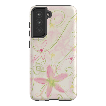 Swirl Pink Printed Phone Cases Samsung Galaxy S21 FE / Armoured by Kayla Carr - The Dairy