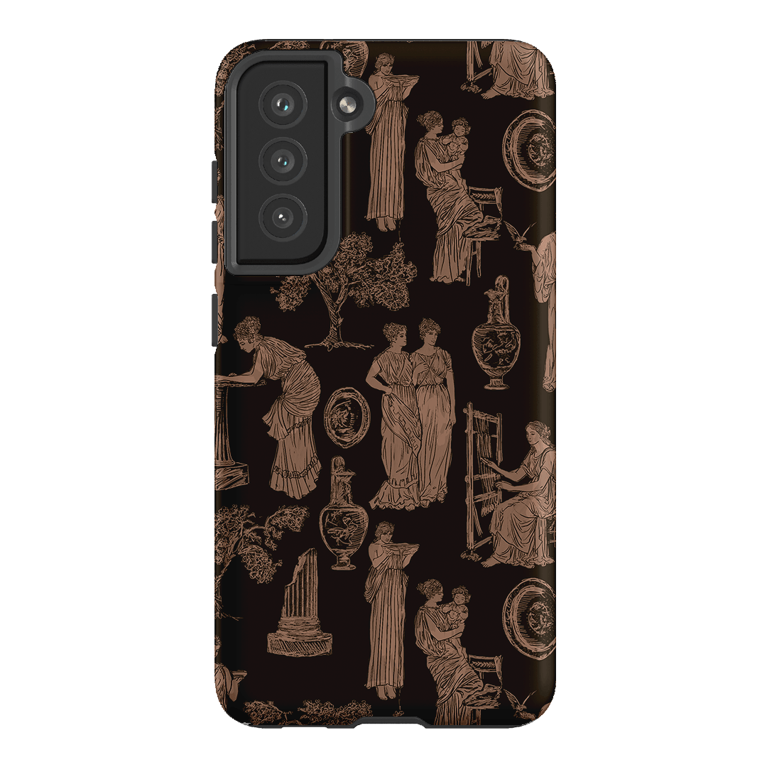 Symposium Burnt Umber Printed Phone Cases Samsung Galaxy S21 FE / Armoured by Veronica Tucker - The Dairy