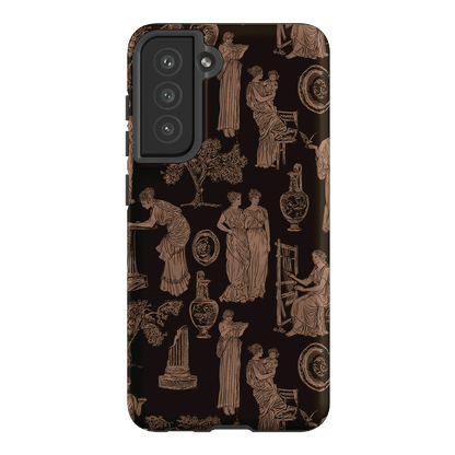 Symposium Burnt Umber Printed Phone Cases Samsung Galaxy S21 FE / Armoured by Veronica Tucker - The Dairy