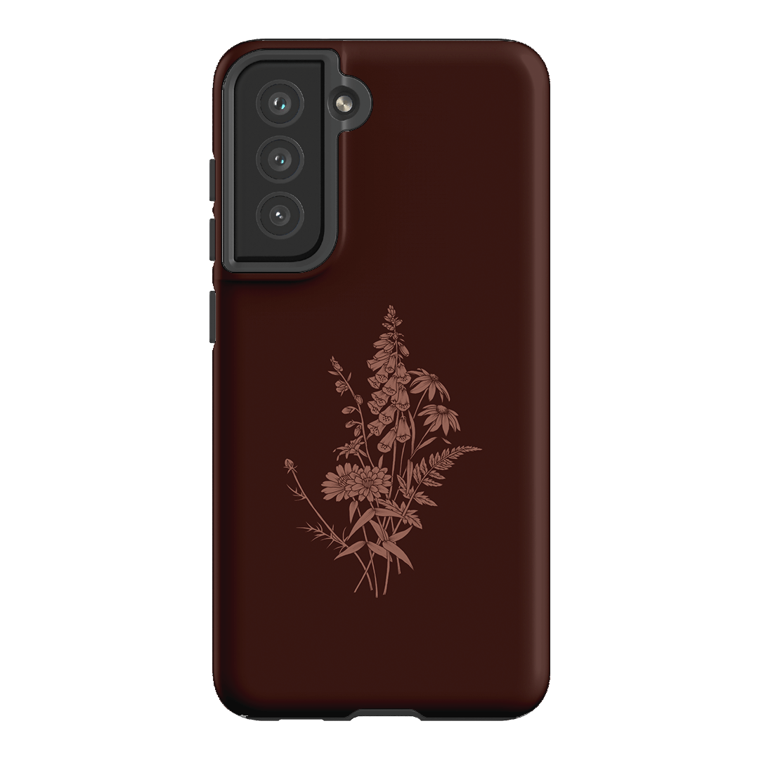 Wildflowers Mocha Printed Phone Cases Samsung Galaxy S21 FE / Armoured by Typoflora - The Dairy