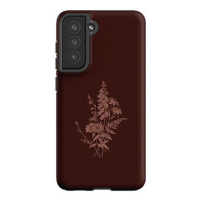 Wildflowers Mocha Printed Phone Cases Samsung Galaxy S21 FE / Armoured by Typoflora - The Dairy
