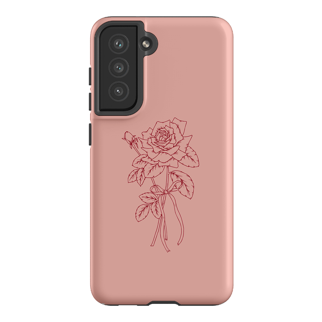 Pink Rose Printed Phone Cases Samsung Galaxy S21 FE / Armoured by Typoflora - The Dairy