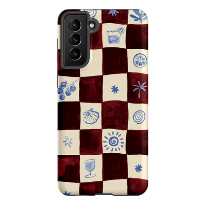 Afternoon Mezze Maroon Printed Phone Cases Samsung Galaxy S21 Plus / Armoured by Charlie Taylor - The Dairy