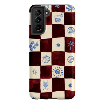 Afternoon Mezze Maroon Printed Phone Cases Samsung Galaxy S21 Plus / Armoured by Charlie Taylor - The Dairy