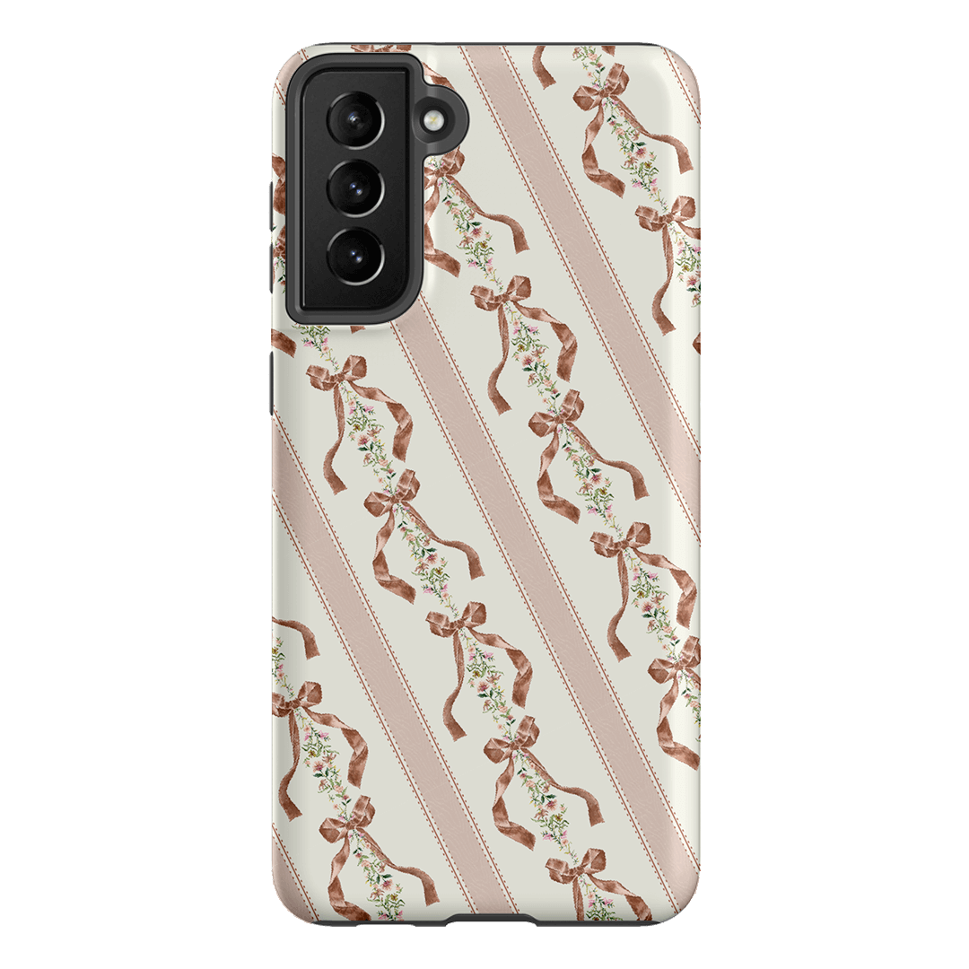 Bow Stripe Printed Phone Cases Samsung Galaxy S21 Plus / Armoured by Veronica Tucker - The Dairy