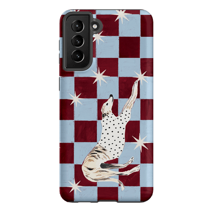 Check Greyhound Blue Printed Phone Cases Samsung Galaxy S21 Plus / Armoured by Lisa Hu - The Dairy
