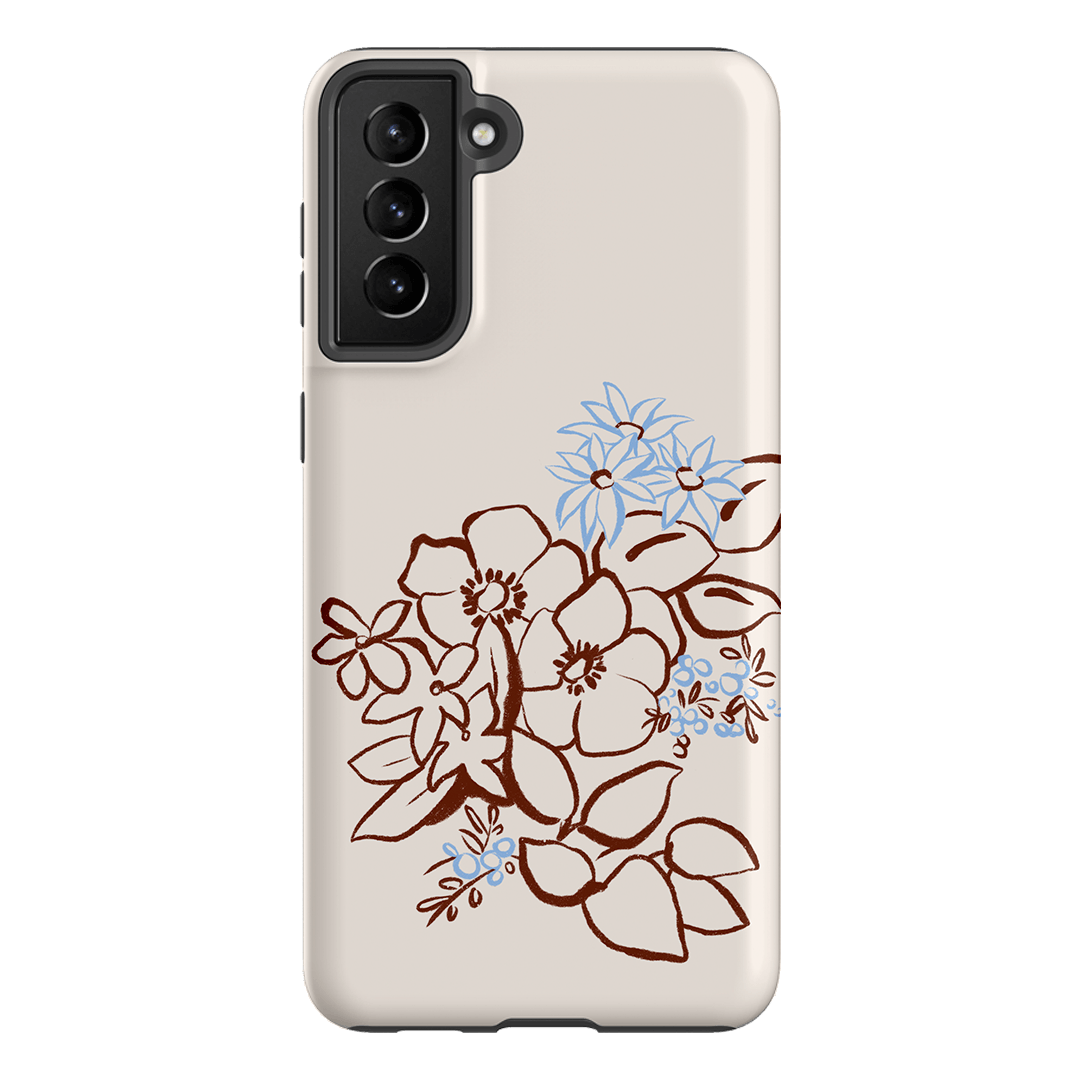 Cream Posy Printed Phone Cases Samsung Galaxy S21 Plus / Armoured by Typoflora - The Dairy