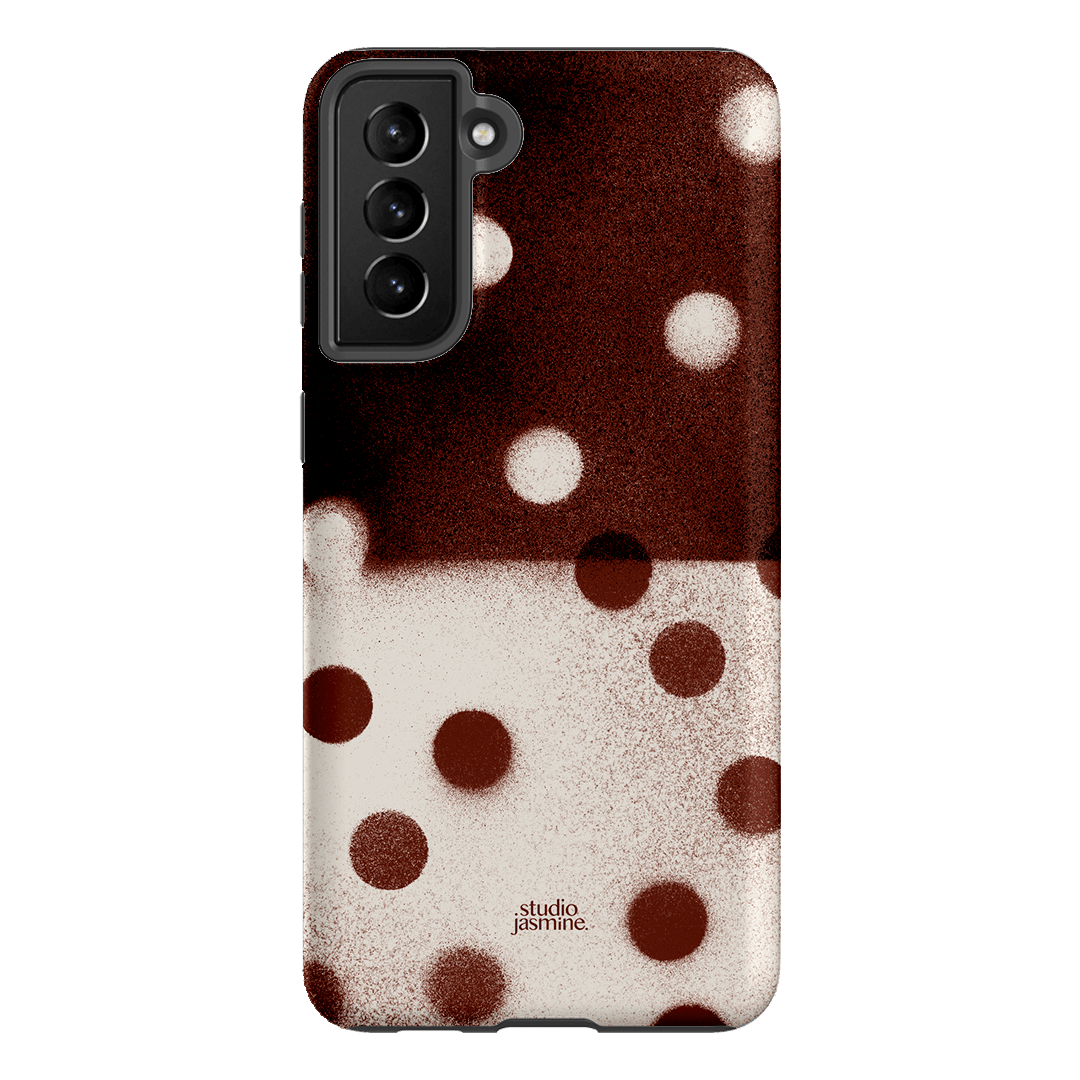 Espresso Polka Dot Printed Phone Cases Samsung Galaxy S21 Plus / Armoured by Jasmine Dowling - The Dairy