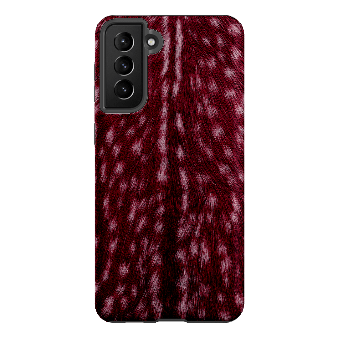 Fawn Burgundy Printed Phone Cases Samsung Galaxy S21 Plus / Armoured by The Dairy - The Dairy