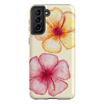 Hibiscus Flower Yellow Printed Phone Cases Samsung Galaxy S21 Plus / Armoured by BG. Studio - The Dairy