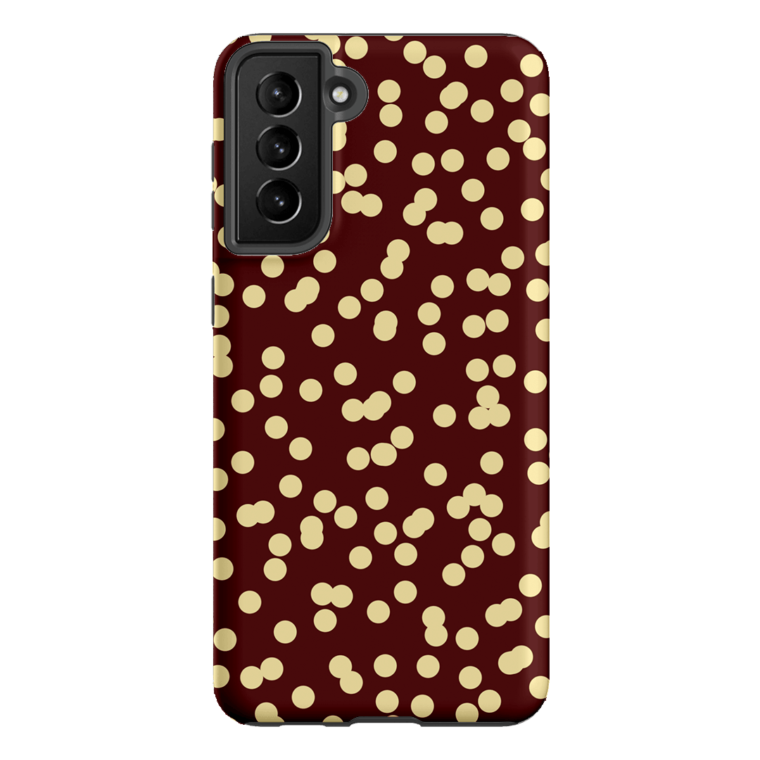 Mini Confetti Burgundy Butter Printed Phone Cases Samsung Galaxy S21 Plus / Armoured by Veronica Tucker - The Dairy