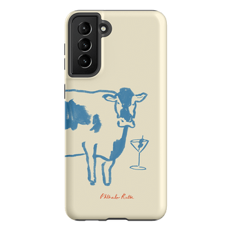 Mootini Blue Printed Phone Cases Samsung Galaxy S21 Plus / Armoured by Phthalo Ruth - The Dairy