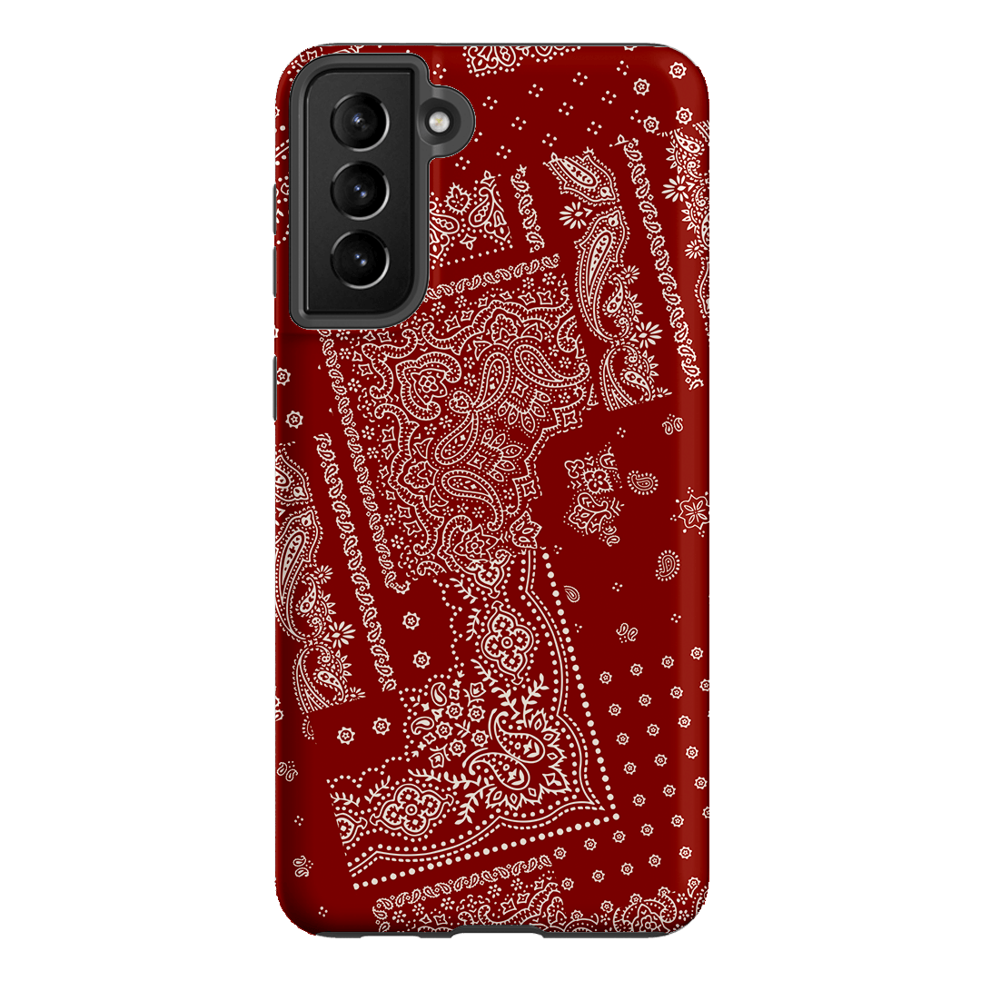 Paisley Crimson Printed Phone Cases Samsung Galaxy S21 Plus / Armoured by The Dairy - The Dairy