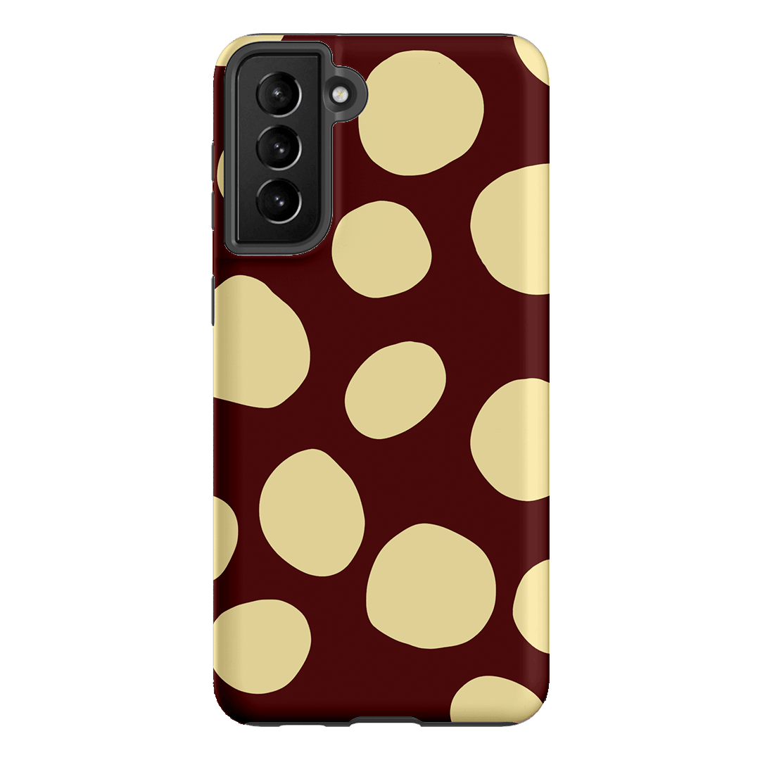 Pebbles Burgundy Butter Printed Phone Cases Samsung Galaxy S21 Plus / Armoured by Veronica Tucker - The Dairy