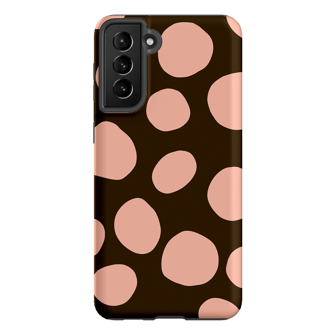 Pebbles Chocolate Pink Printed Phone Cases Samsung Galaxy S21 Plus / Armoured by Veronica Tucker - The Dairy