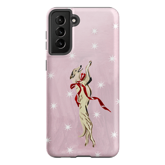 Pink Bow Hound Printed Phone Cases Samsung Galaxy S21 Plus / Armoured by Lisa Hu - The Dairy