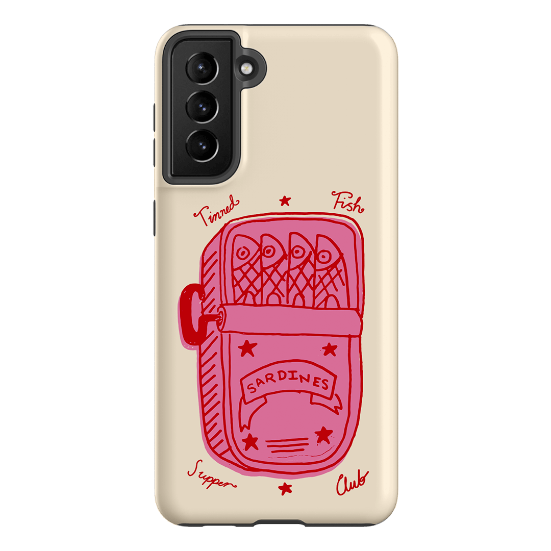 Sardine Social Red Printed Phone Cases Samsung Galaxy S21 Plus / Armoured by The Dairy - The Dairy