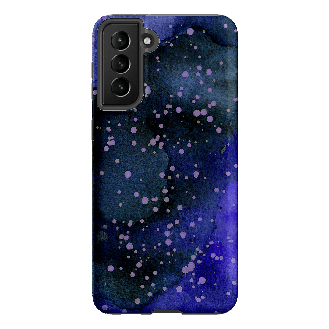 Spotty Navy Printed Phone Cases Samsung Galaxy S21 Plus / Armoured by The Dairy - The Dairy