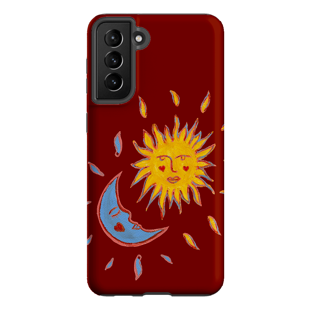 Sun & Moon Red Printed Phone Cases Samsung Galaxy S21 Plus / Armoured by BG. Studio - The Dairy