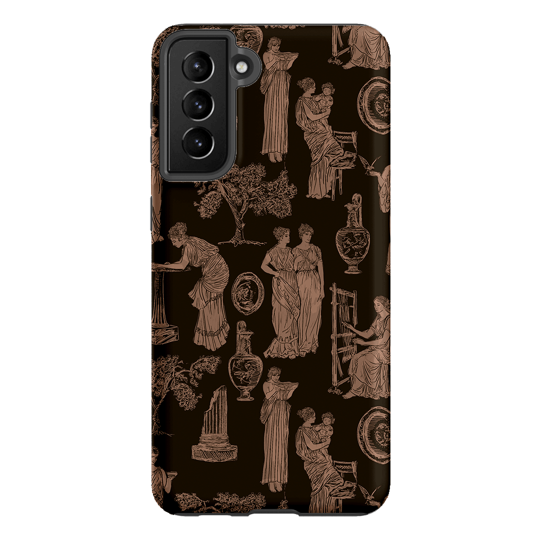 Symposium Burnt Umber Printed Phone Cases Samsung Galaxy S21 Plus / Armoured by Veronica Tucker - The Dairy