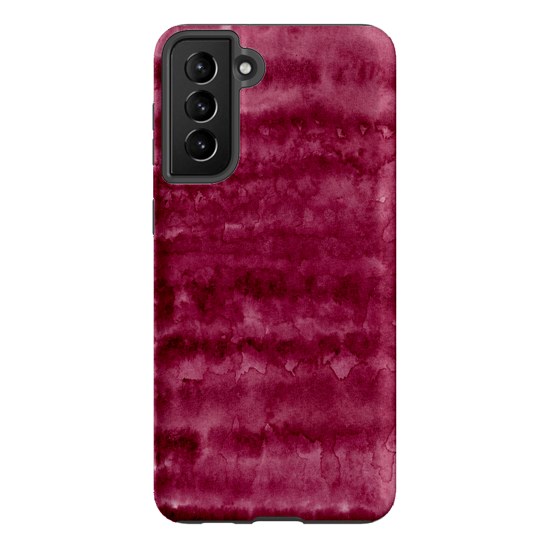 Watercolour Stripes Burgundy Printed Phone Cases Samsung Galaxy S21 Plus / Armoured by The Dairy - The Dairy