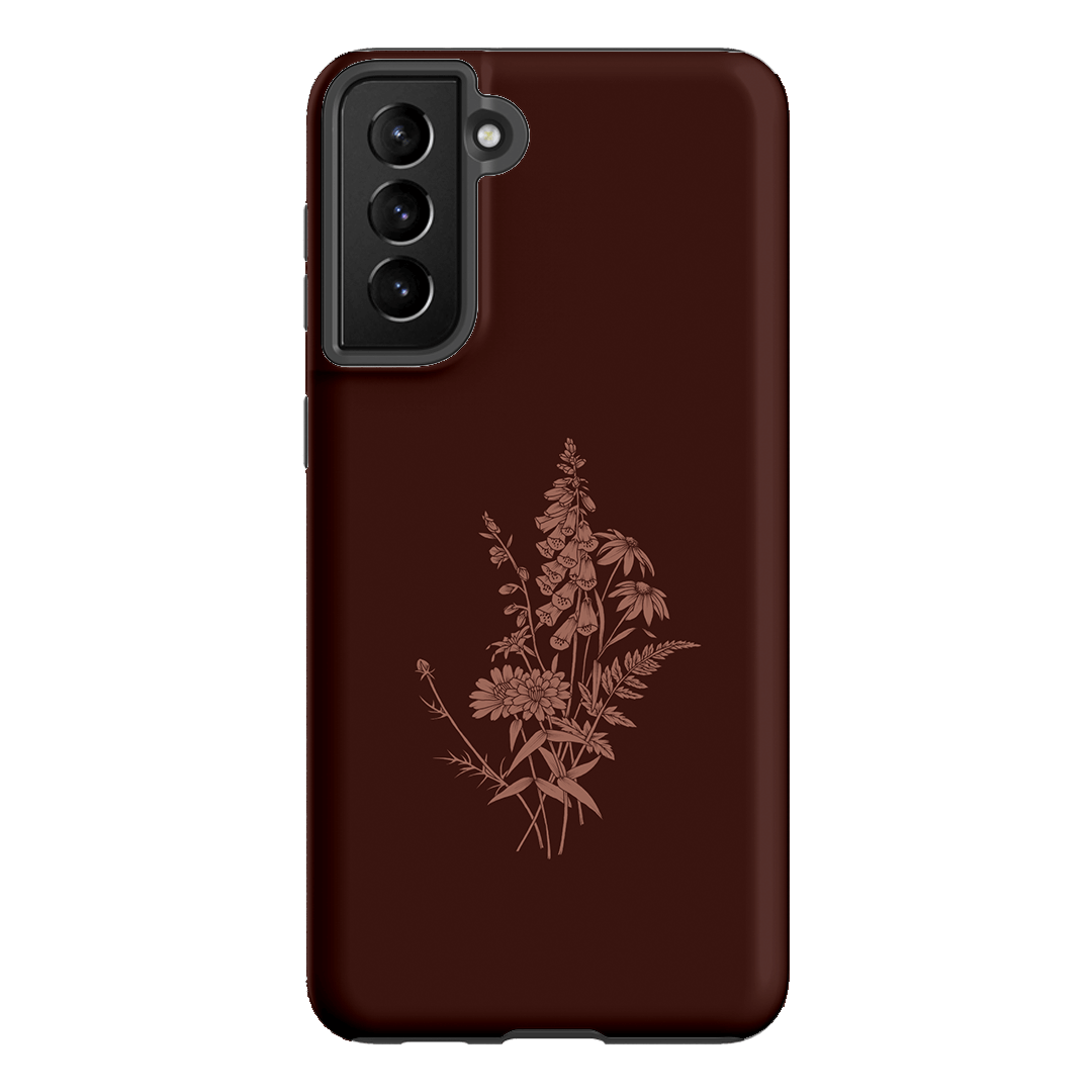 Wildflowers Mocha Printed Phone Cases Samsung Galaxy S21 Plus / Armoured by Typoflora - The Dairy