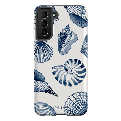 Blue Shells Printed Phone Cases Samsung Galaxy S21 Plus / Armoured by Cass Deller - The Dairy