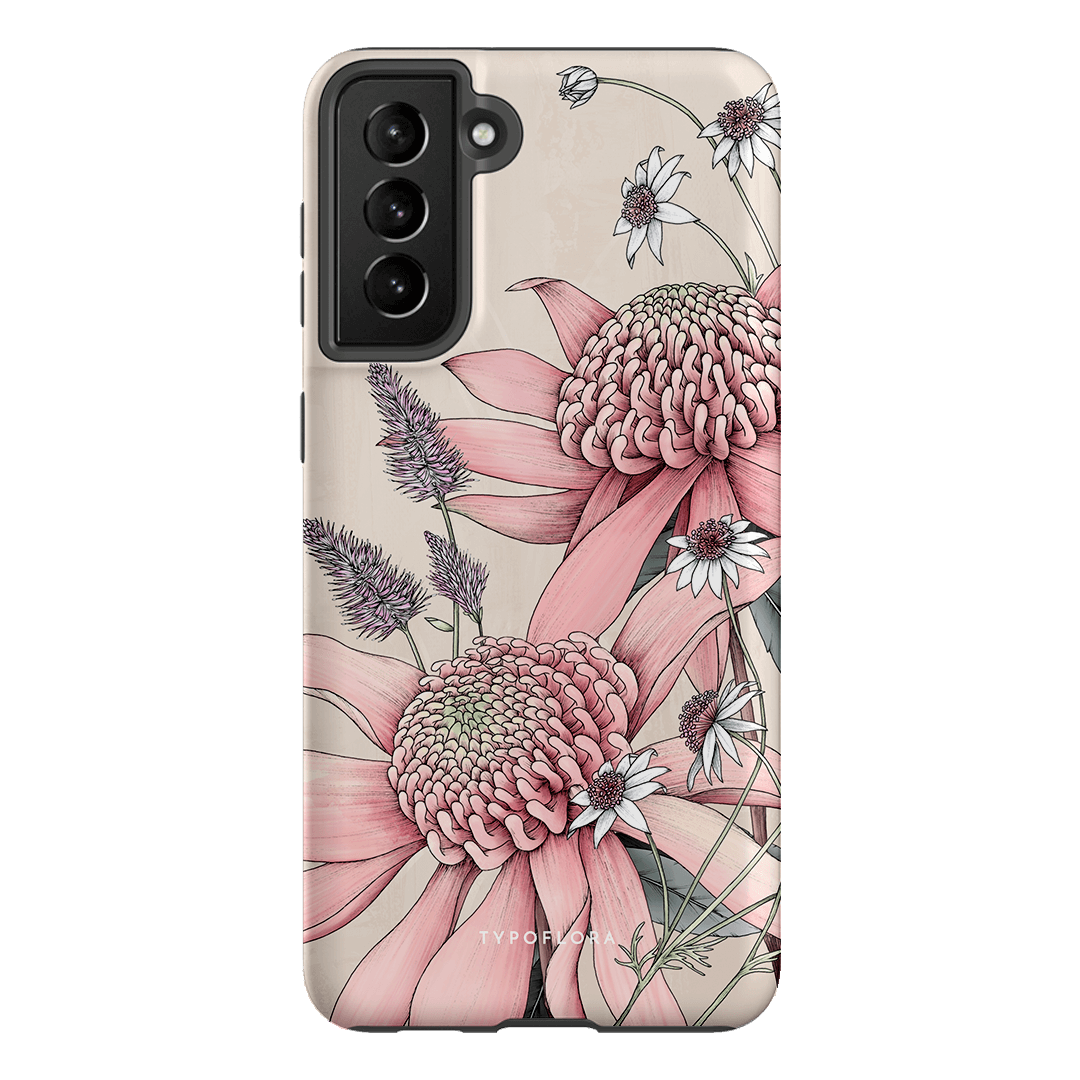 Pink Waratah Printed Phone Cases Samsung Galaxy S21 Plus / Armoured by Typoflora - The Dairy