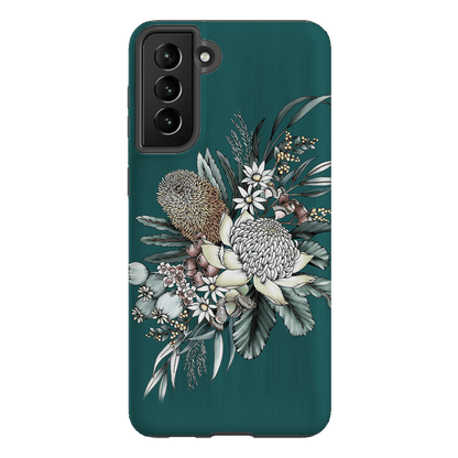 Teal Native Printed Phone Cases Samsung Galaxy S21 Plus / Armoured by Typoflora - The Dairy