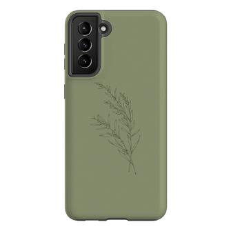 Khaki Wattle Printed Phone Cases Samsung Galaxy S21 Plus / Armoured by Typoflora - The Dairy