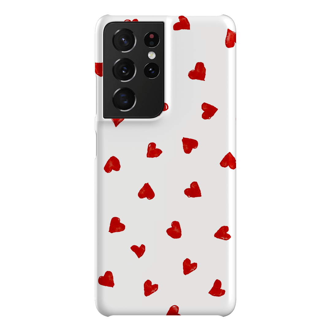 Love Hearts Printed Phone Cases Samsung Galaxy S21 Ultra / Snap by Oak Meadow - The Dairy