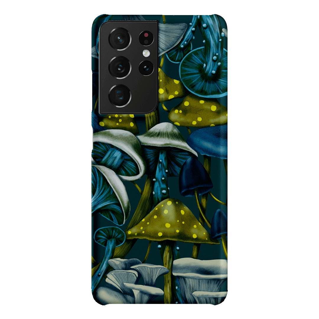 Shrooms Blue Printed Phone Cases Samsung Galaxy S21 Ultra / Snap by Kelly Thompson - The Dairy