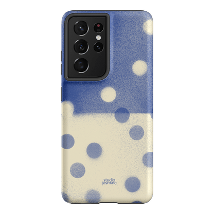 Bleu Polka Dot Printed Phone Cases Samsung Galaxy S21 Ultra / Armoured by Jasmine Dowling - The Dairy