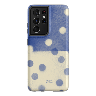 Bleu Polka Dot Printed Phone Cases Samsung Galaxy S21 Ultra / Armoured by Jasmine Dowling - The Dairy