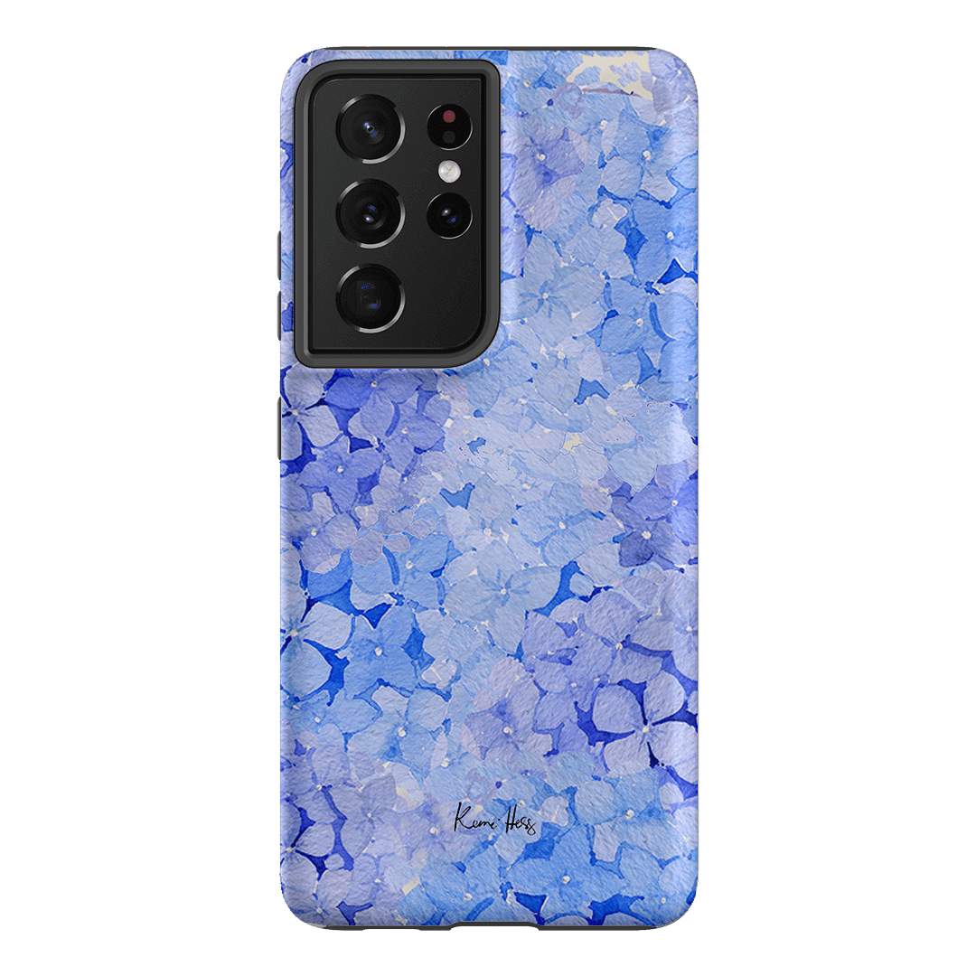 Hydrangea Blue Printed Phone Cases Samsung Galaxy S21 Ultra / Armoured by Kerrie Hess - The Dairy