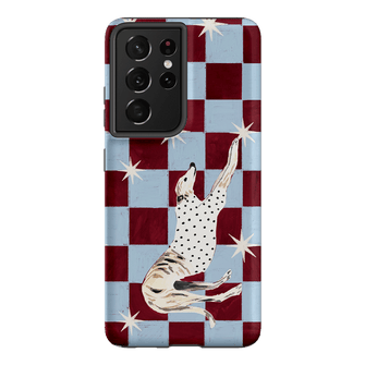 Check Greyhound Blue Printed Phone Cases Samsung Galaxy S21 Ultra / Armoured by Lisa Hu - The Dairy