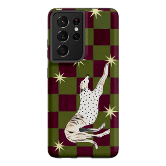 Check Greyhound Green Printed Phone Cases Samsung Galaxy S21 Ultra / Armoured by Lisa Hu - The Dairy