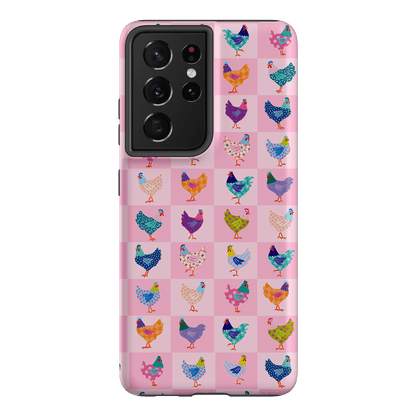 Checkered Chickens Printed Phone Cases Samsung Galaxy S21 Ultra / Armoured by Kayla Henley - The Dairy
