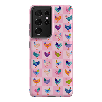 Checkered Chickens Printed Phone Cases Samsung Galaxy S21 Ultra / Armoured by Kayla Henley - The Dairy