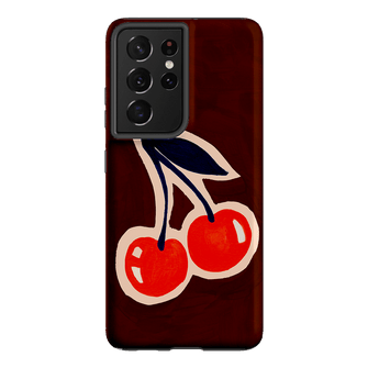 Cherries Printed Phone Cases Samsung Galaxy S21 Ultra / Armoured by Studio Bon - The Dairy